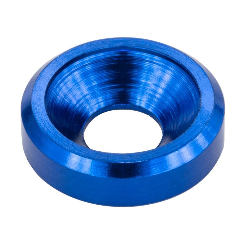 Lagefefe [60PCS] M3 Finishing Countersunk Washers, Anodized Aluminum Alloy, Head Washers Gaskets Cup Shim for Screw RC/FPV/PC/Drone/Mechanical Accessories Parts, Blue - Image 1